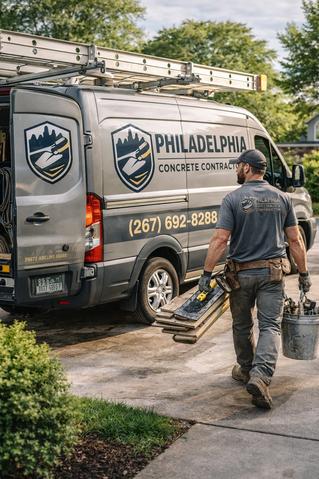 Philadelphia Concrete Contractor - Technician Unloading